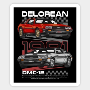 Futuristic Delorean Car Magnet